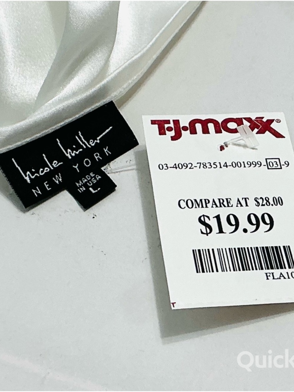 NWT Nicole Miller Satin Slip Top in Ivory - Picture 12 of 13